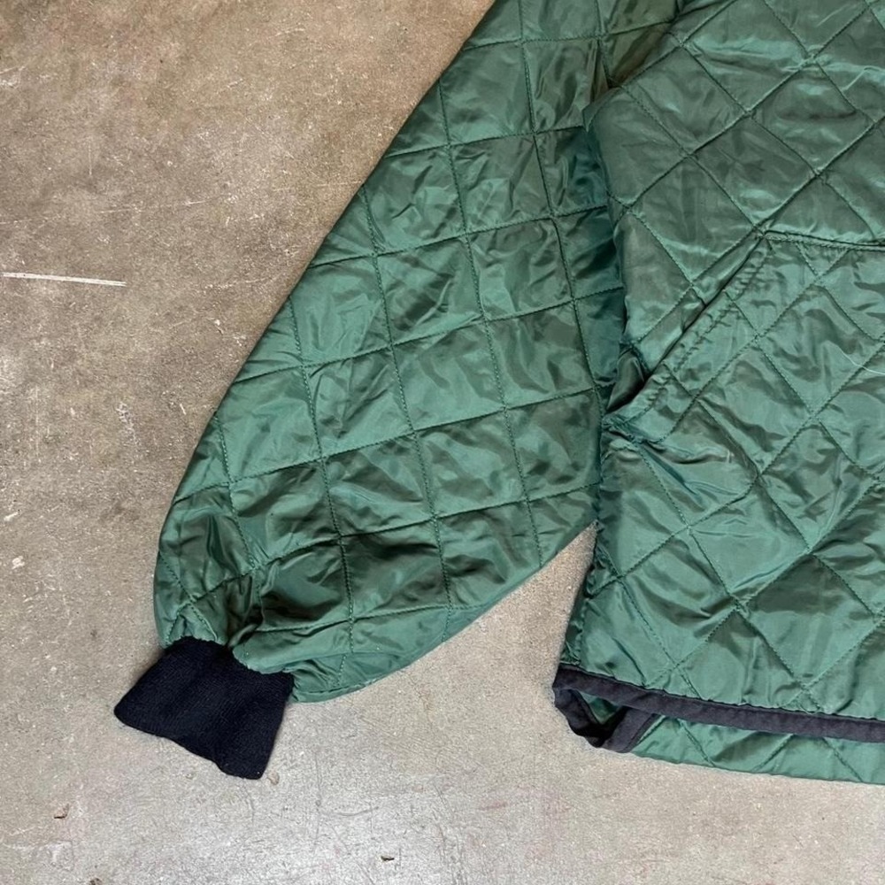 Vintage Codet Quilted Liner Jacket Mens Green Diamond Quilt Full Zip Bomber L - Picture 3 of 7